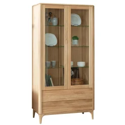 Vitrine en bois massif de chêne Oxford 2 - NordicStory