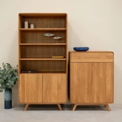 Vitrine en bois massif de chêne Genève 2 - NordicStory