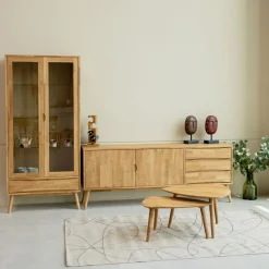 Vitrine en bois massif de chêne Malmo - VESKOR