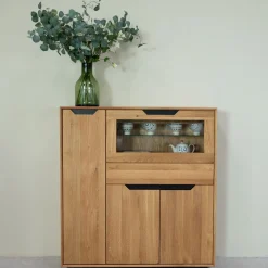 Vitrine en bois massif de chêne Bremen 3 - NordicStory