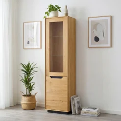 Vitrine en bois massif de chêne Bremen 1 - NordicStory