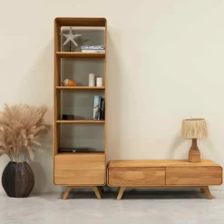 Vitrine en bois massif de chêne Genève 1 - NordicStory